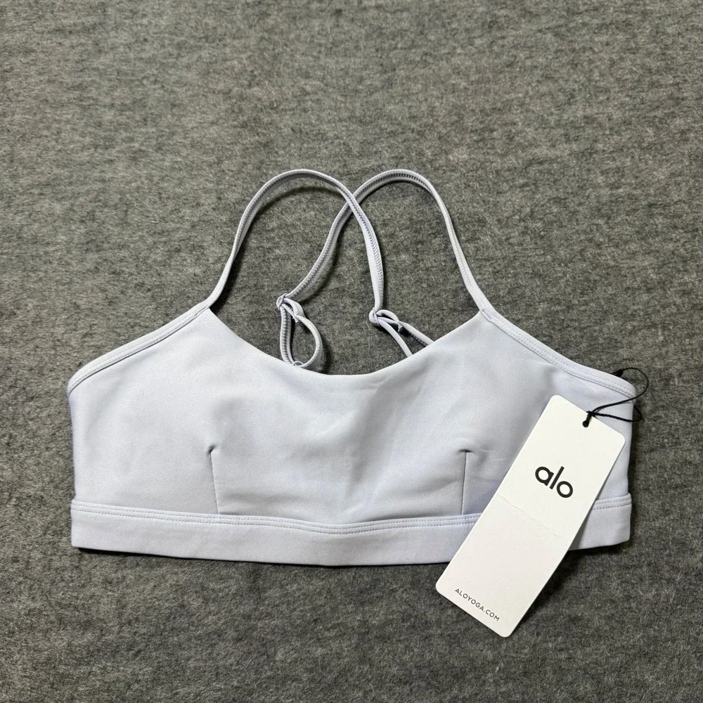 NEW Alo Yoga Airlift Intrigue Bra Winter Frost Blue W9557R Size M